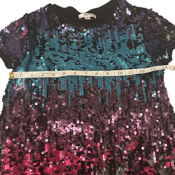 Disney D-Signed Sequin Ombre Shift Dress Small Rainbow Party Sparkle Y2K Rare - Picture 4 of 11